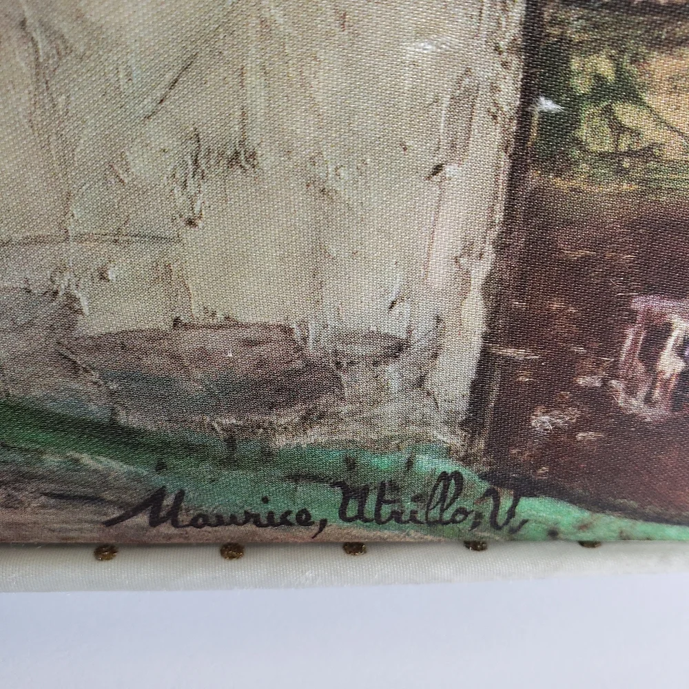 1960s Hosiery Hanes Box Satin Top Art Paris Scene ByMauricio Utrillo EMPTY Box !